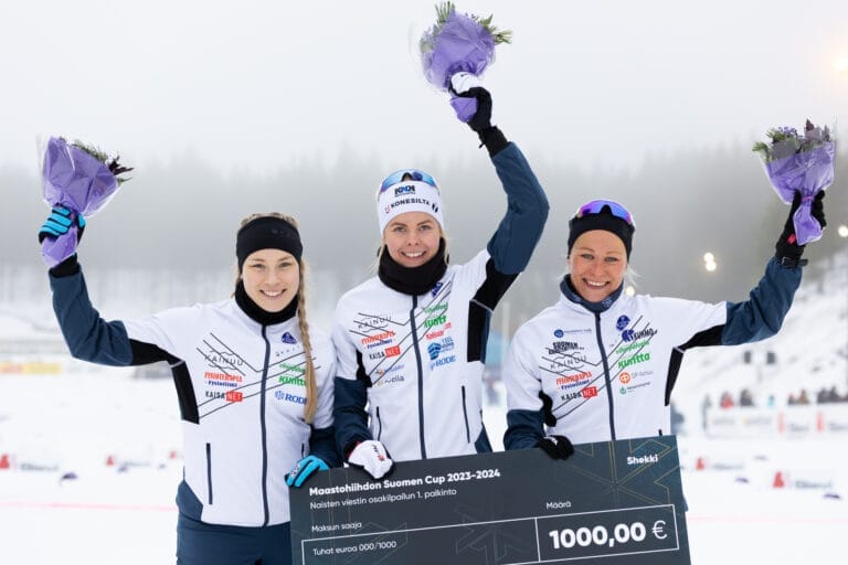 Kainuun Hiihtoseura täpärästi viestivoittoon ennen Vuokatti Ski Team Kainuuta