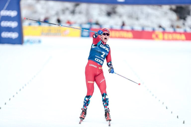 Amundsen voittoon ja suomalaiset putosivat Toblachin takaa-ajossa