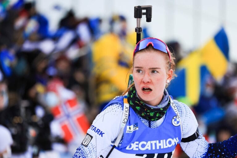 Suvi Minkkinen joutui pois ampumahiihdon cup-kauden finaalista